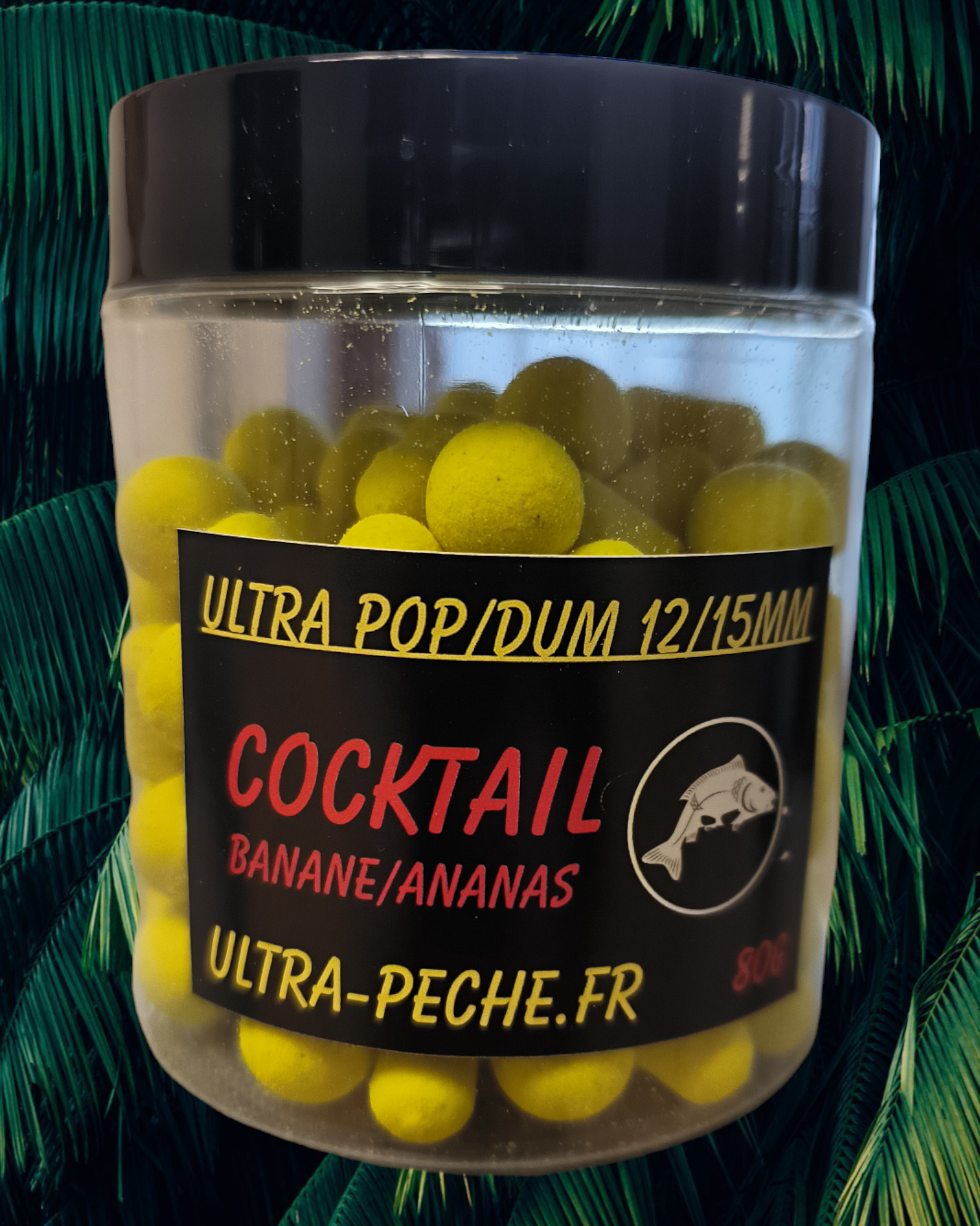POP UP 12mm/DUMBELL 15mm COCKTAIL 80g Ultra-peche Banane/Ananas
