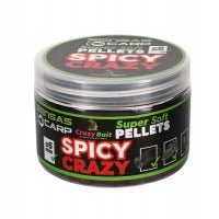 SUPER SOFT PELLETS 6mm SPICY CRAZY 60G SENSAS